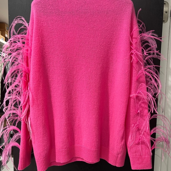 Valentino ostrich feather virgin wool sweater NWT - Picture 3 of 5